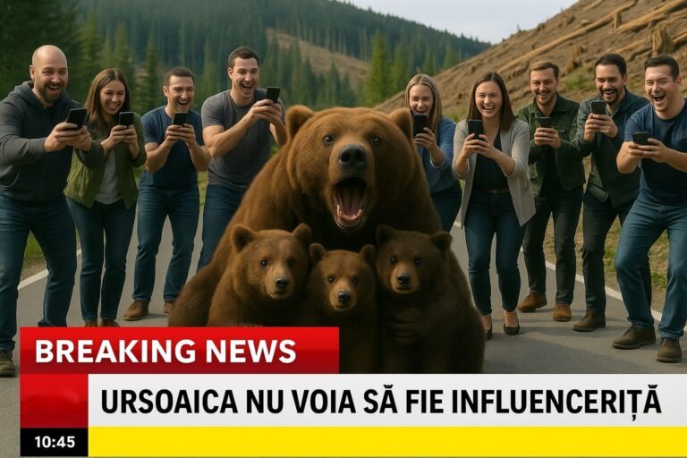 Breaking news: ursul nu voia să fie influenceriță